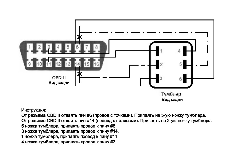 Obd2 схема подключения